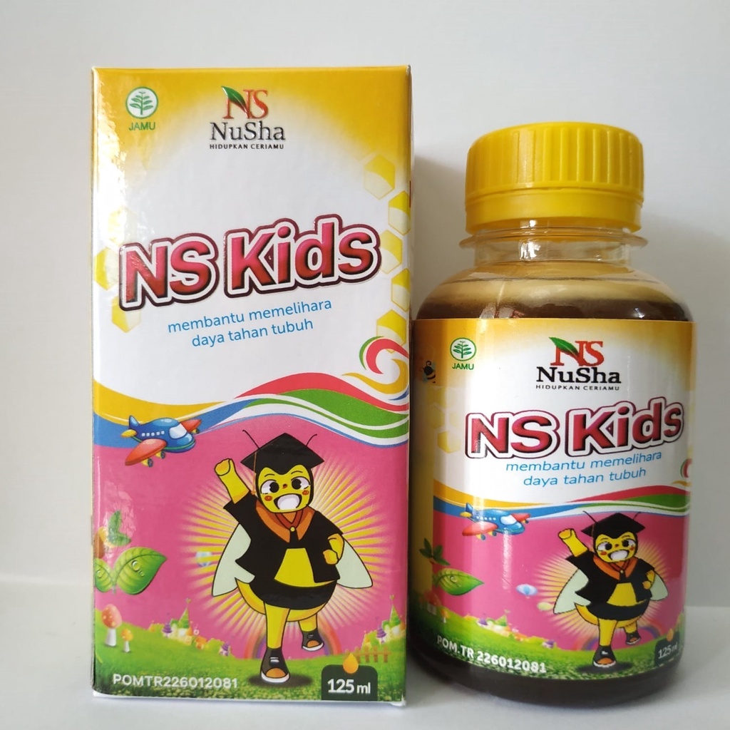 MADU NS KIDS NUSHA Madu ekstrak ikan gabus Temulawak Propolis Kurma Madu murni isi 125 ml - 3 ORANG PERTAMA MEMBELI NS KIDS GERATIS  1 VCO NUSHA