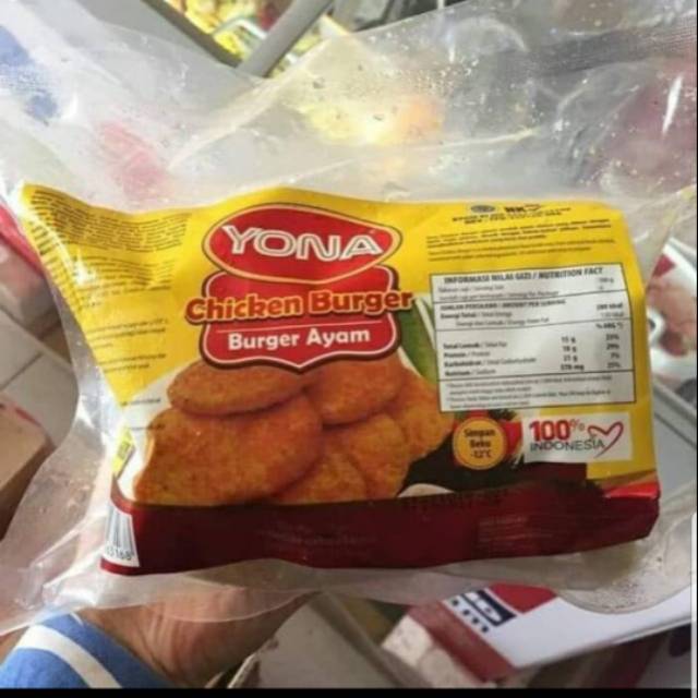 

Yona chicken burger 600gr