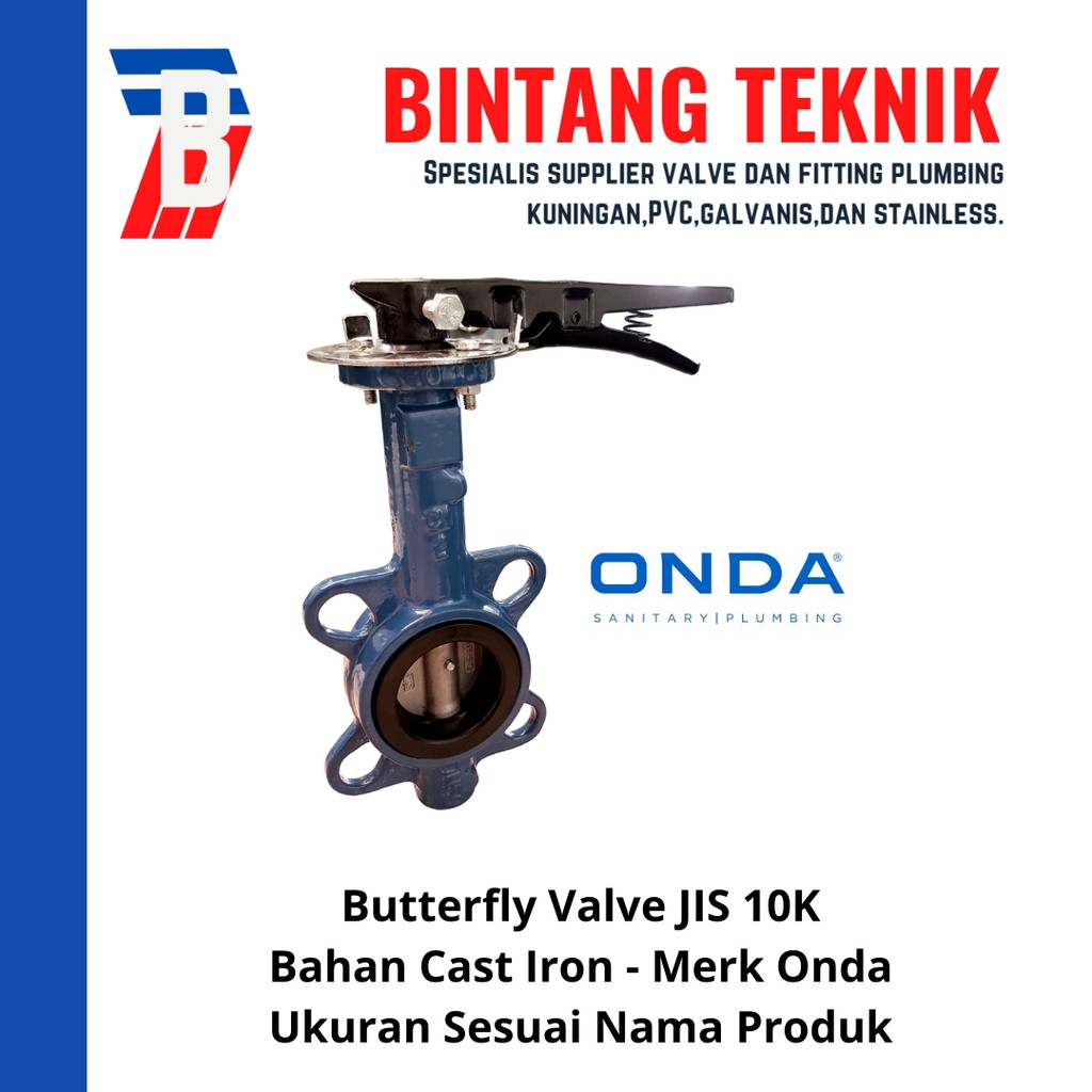 Butterfly Valve 10" inch Cast Iron Onda JIS 10K