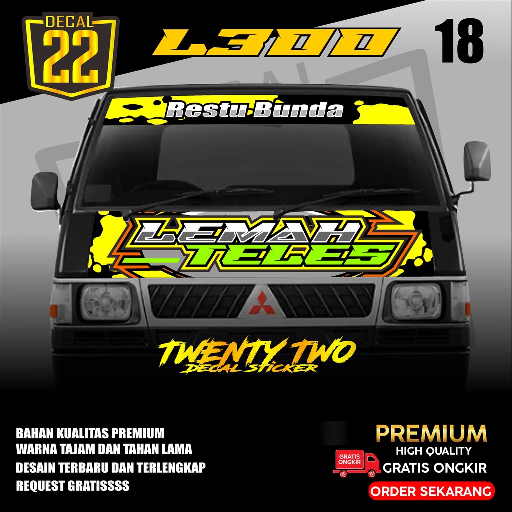 STIKER DECAL KABIN DEPAN L300 ,DECAL STIKER L300 KODE 18 Podo