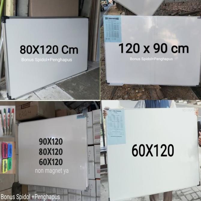 

Papan tulis + Penghapus + spidol 80x120 cm