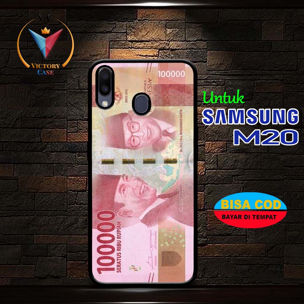 Case SAMSUNG M20 Victory Case  [ UANG ] Case Hp Glossy Casing Hardcase Softcase Bisa cod