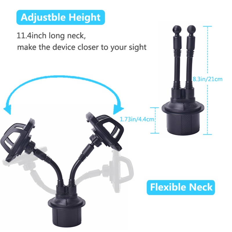 Zzz Stand Holder Handphone / Gps Model Leher Angsa Untuk Mobil