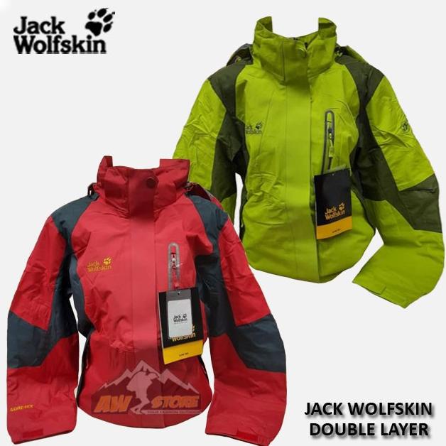 [[[TERBARU BISA COD]]] Jaket Gunung Outdoor Jack Wolfskin Double Layer 1867 Import