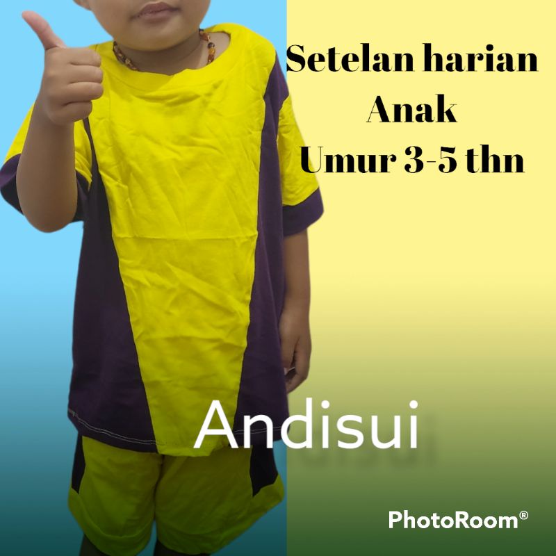 Setelan harian anak laki - lakiumur 3-5 tahun