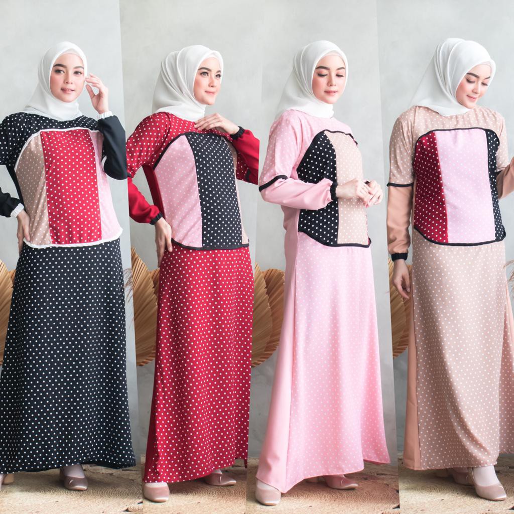 DISKON / ARUMI POLKA - / DRES MURAH / GAMIS MURAH / DRES MUSLIM /  / DRESS /DRESS POKADOT