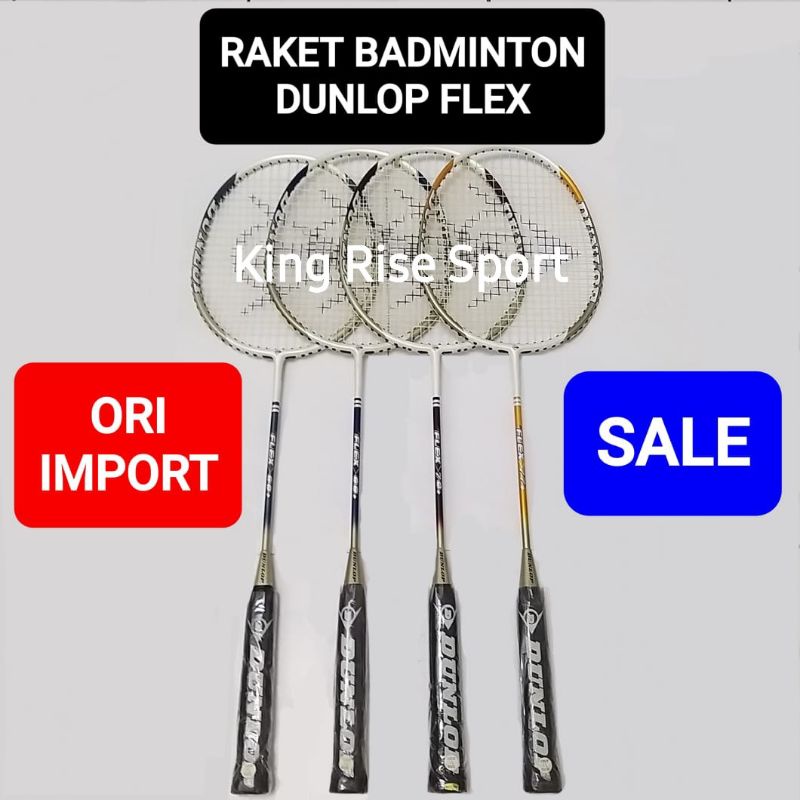 Raket Badminton Dunlop Flex + Senar - ORI