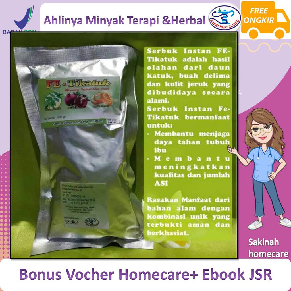 

[COD] Fe Tikatuk isi 13 sachet/ Herbal Delima Daun Katuk untuk Ibu Hamil & Menyusui BPOM