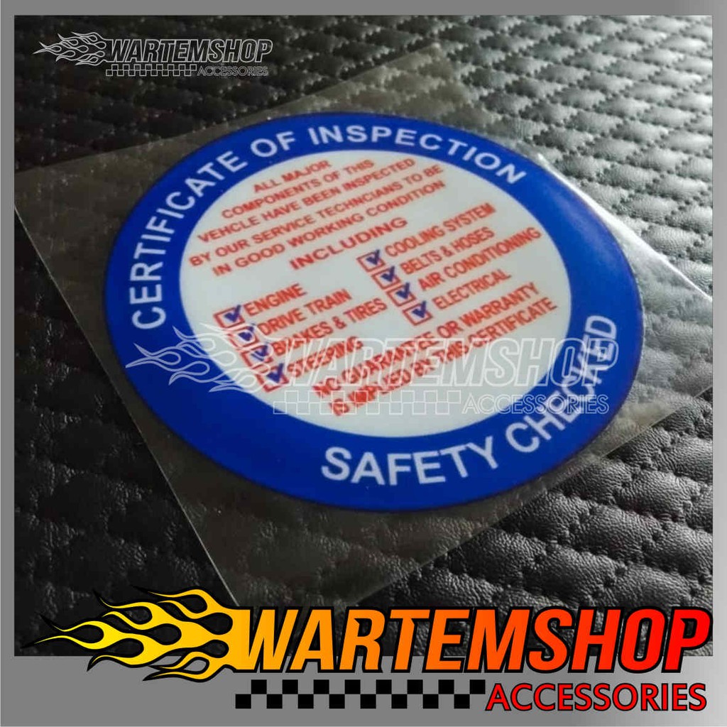 

STICKER BEST ON SAFETY CHECKED BLUE
