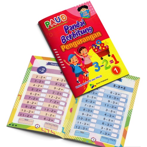 BUKU Bermain Sambil Belajar PANDAI BERHITUNG PENGURANGAN Untuk Anak PAUD TK PRA SEKOLAH BRIAN Bisa C