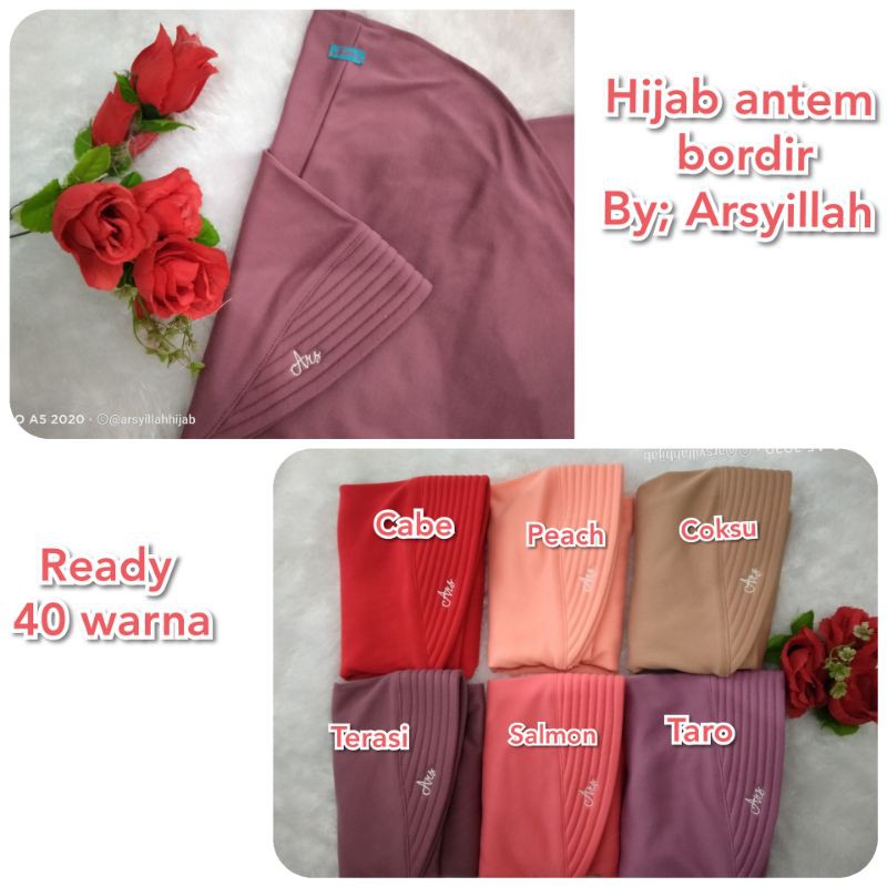 PROMO Jilbab Bahan Kaos Pet Antem Khadijah Polos Size L Hijab Polos