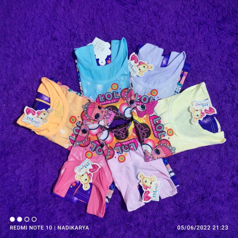 singlet anak perempuan usia 4 sampai 7 tahun/kaos singlet anak perempuan/singlet anak/kaos dalam ana