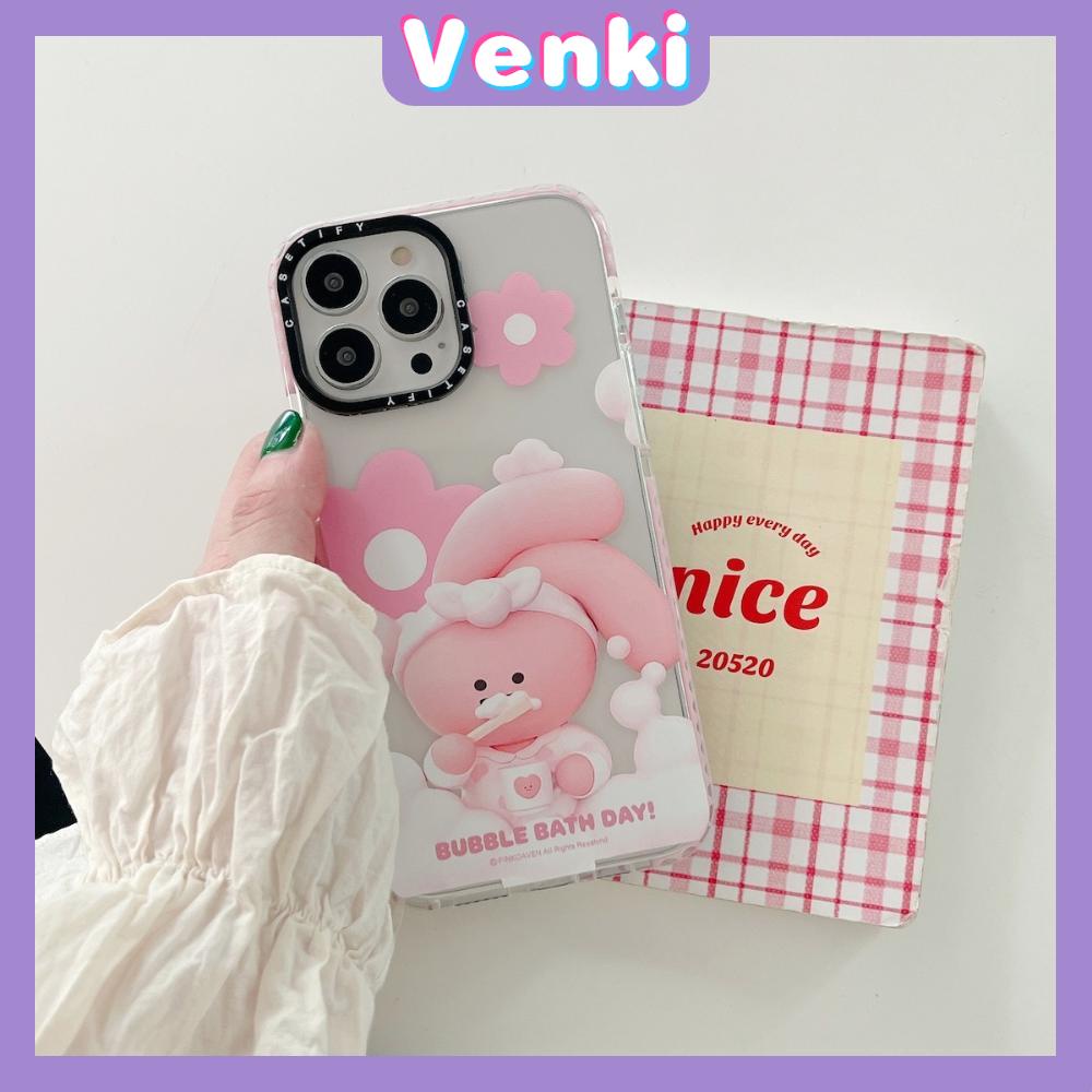 iPhone Case Thick Silicone Soft Case Clear Case Shockproof Camera Protection Pink Cartoon Cute For iPhone 11 iPhone 13 Pro Max iPhone 12 Pro Max iPhone 7 Plus xr