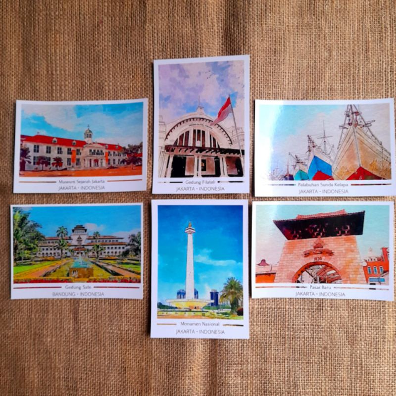 

Kartu Pos / Postcard / Postcrossing Indonesia - Watercolour Viewcard