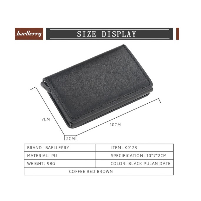 Dompet Kartu Kulit RFID Baellerry Original Anti Theft Card BLY39