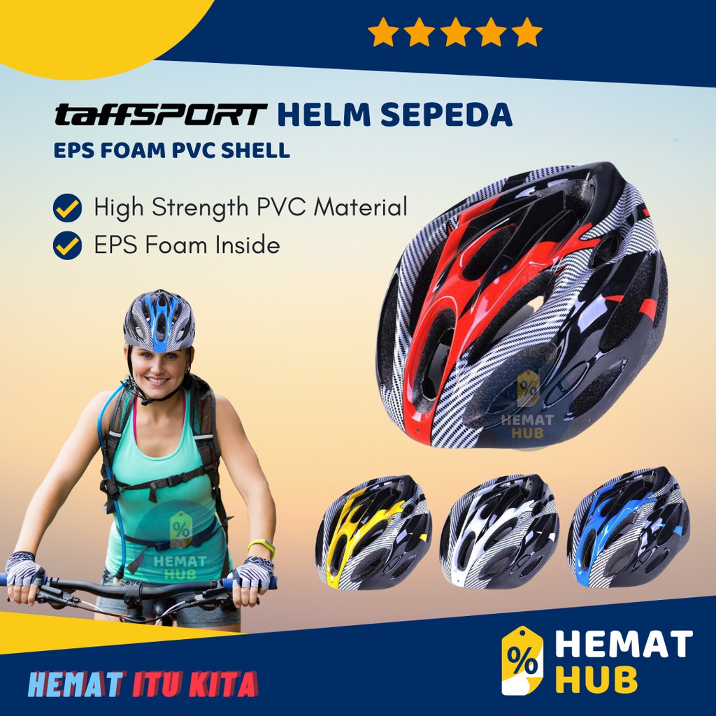 Helm Sepeda MTB Roadbike Ultralight Windproof Ringan Kuat Ventilasi Udara EPS Foam PVC Shell