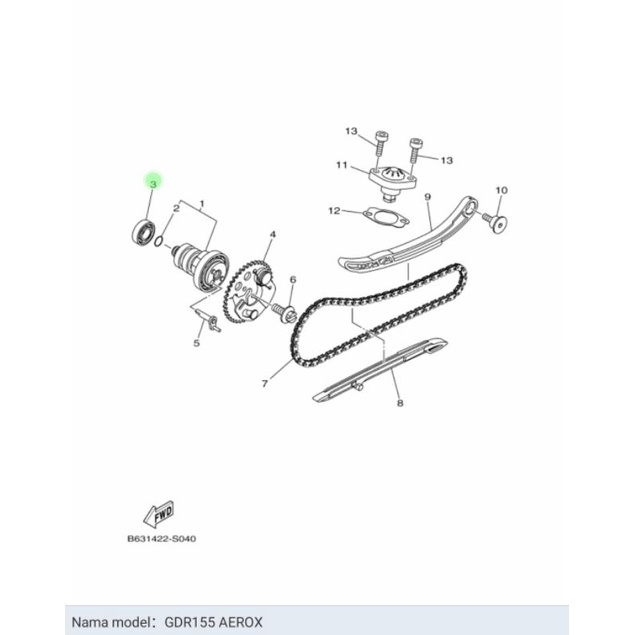 BEARING LAHER NOKEN AS 6001 AEROX LEXI NMAX NEW NMAX FREEGO ASLI ORI YAMAHA 93306 001X9