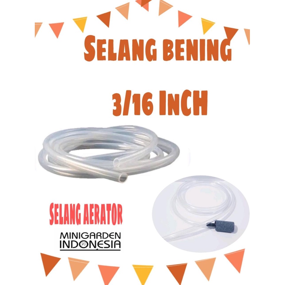 SELANG AERATOR ECER 1 METER selang bening 3/16 inch selang puso aerasi