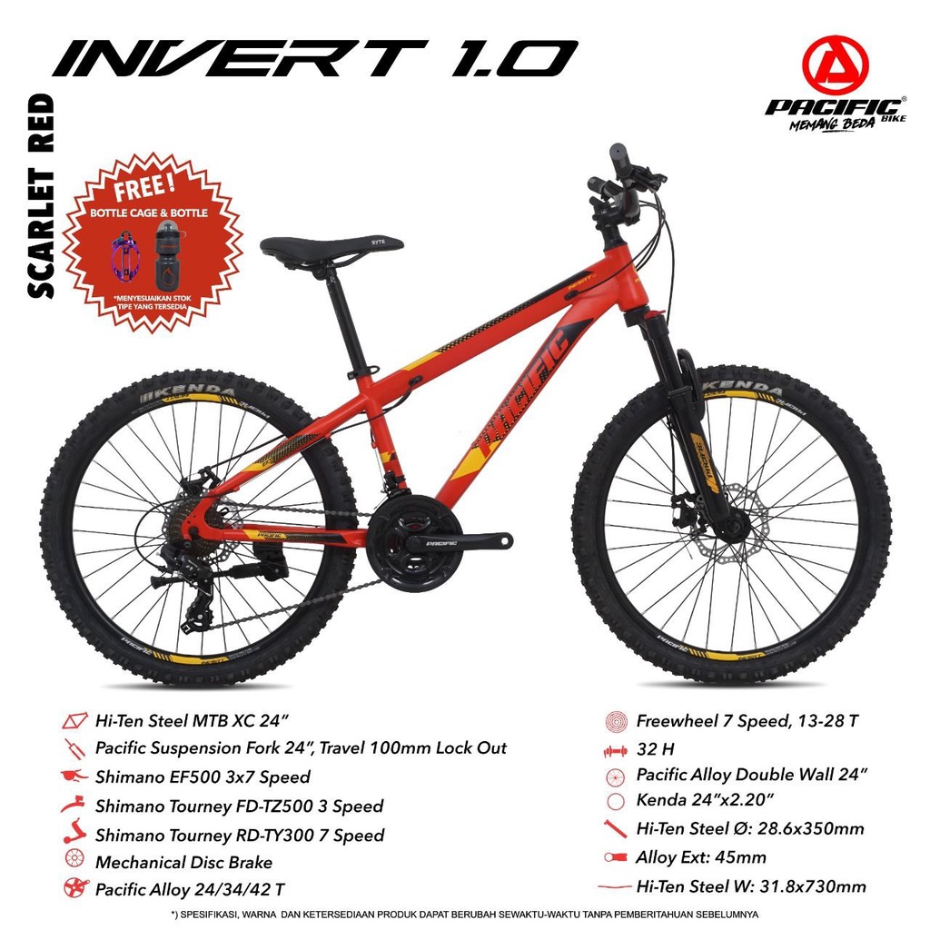 Sepeda MTB 24 Pacific Invert 1.0