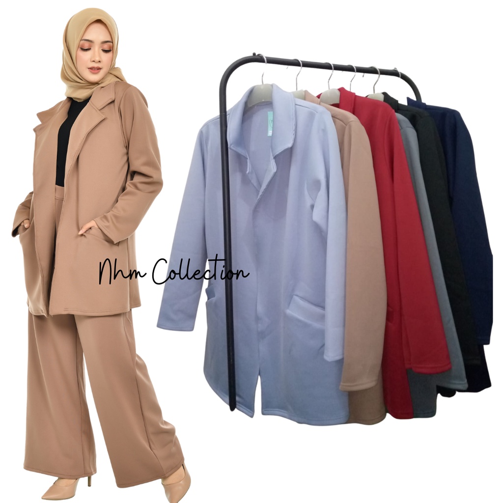 Blazer Wanita Kerja Formal Blazer Kantor Wanita Scuba Outer Jas Wanita