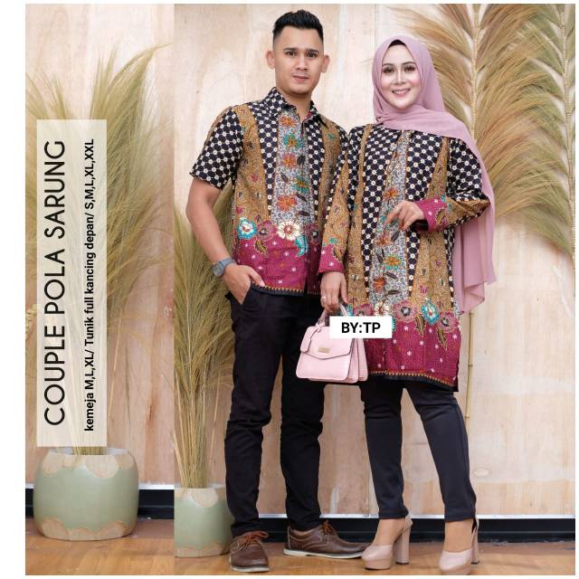 Couple tunik pola sarung
