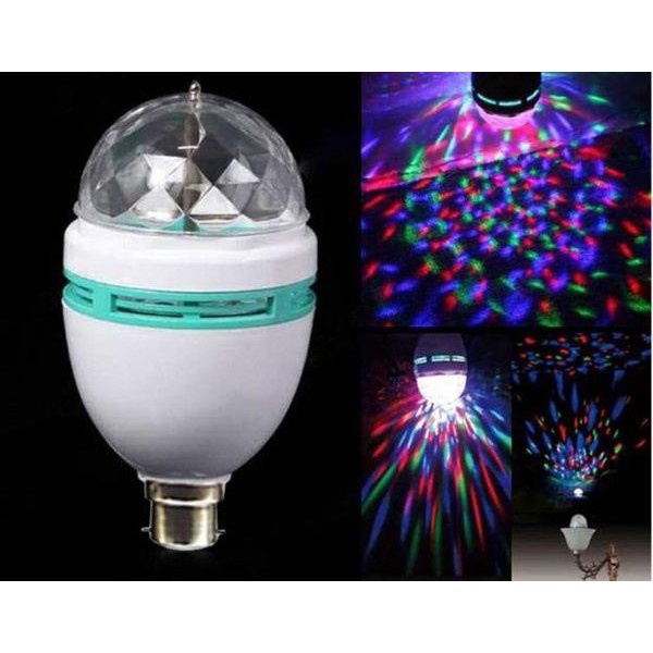 Lampu DISCO LED Fitting tumblr mini otomatis disko warna warni RGB-E27