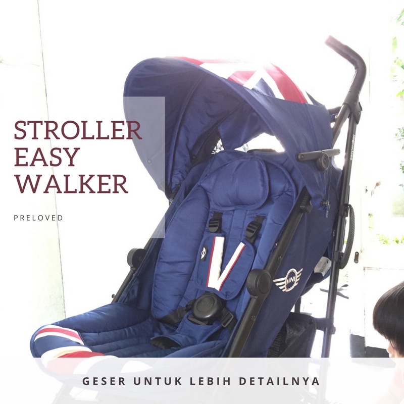 stroller easy walker union jack premium murah malang sidoarjo