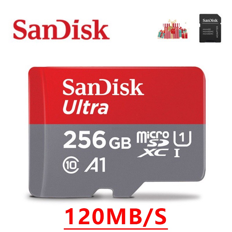 【COD】Memory Card 64GB 128GB 256GB 32GB Micro SD Card Class10 UHS-1 Memory Card A1 100MB/s Original-256GB【120MB/S】
