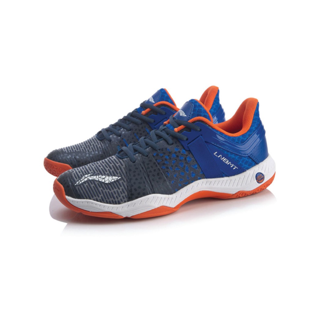 LIMITED EDITION Sepatu Badminton Lining Roar AYZQ005 Lite Blue Orange Original