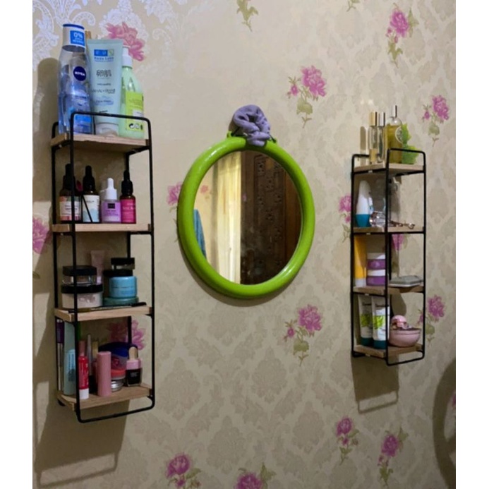 Rak Dinding Minimalis Vintage Ambalan 4 Susun - Dekorasi Dinding-6