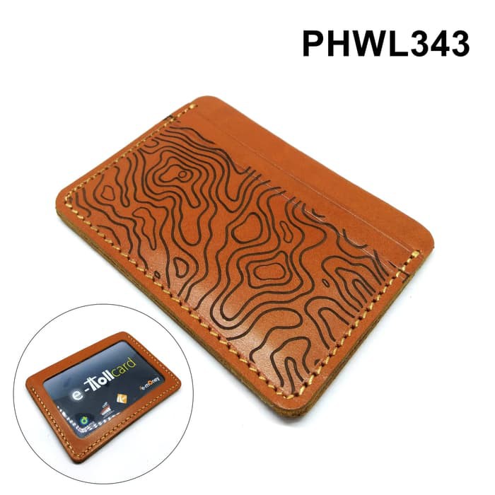 dompet kartu e money e toll kulit asli motif grafir laser - PHWL343