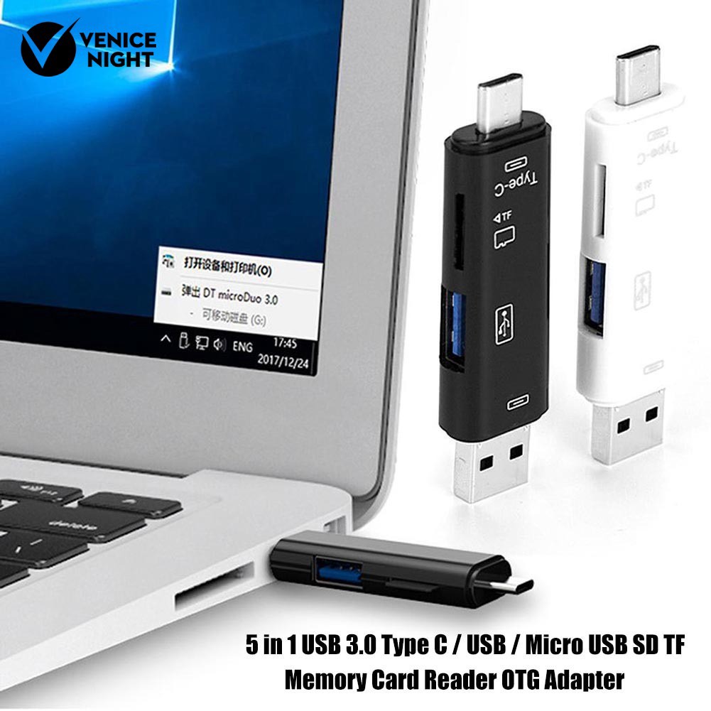 5 in 1 USB Mikro OTG Card Reader untuk Keamanan