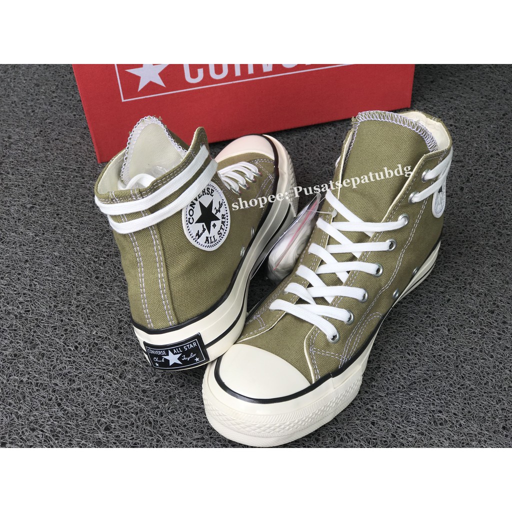 SEPATU CONVERSE 70S HIGH CT ALL STAR FIELD SURFLUS HIJAU LUMUT