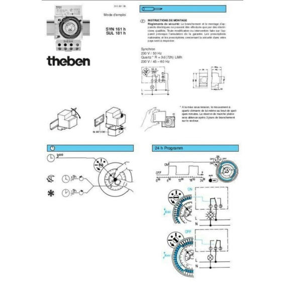 Timer Analog 24 jam THEBEN SUL181h ( Time Switch 24h)