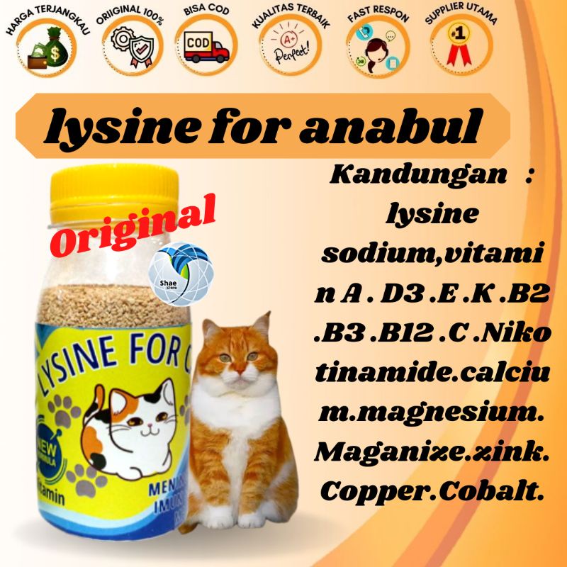 PENGGEMUK KUCING ANJING LYSINE VITAMIN PLUS PENGGEMUK