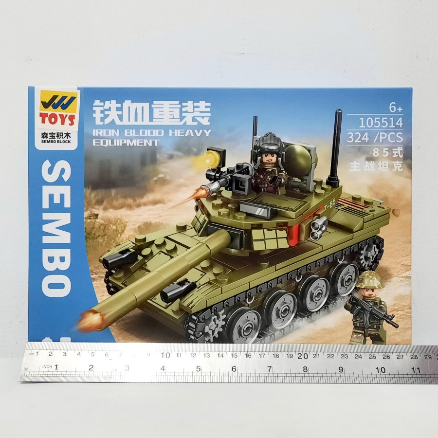 Lego Block Tank Perang Combat Militer