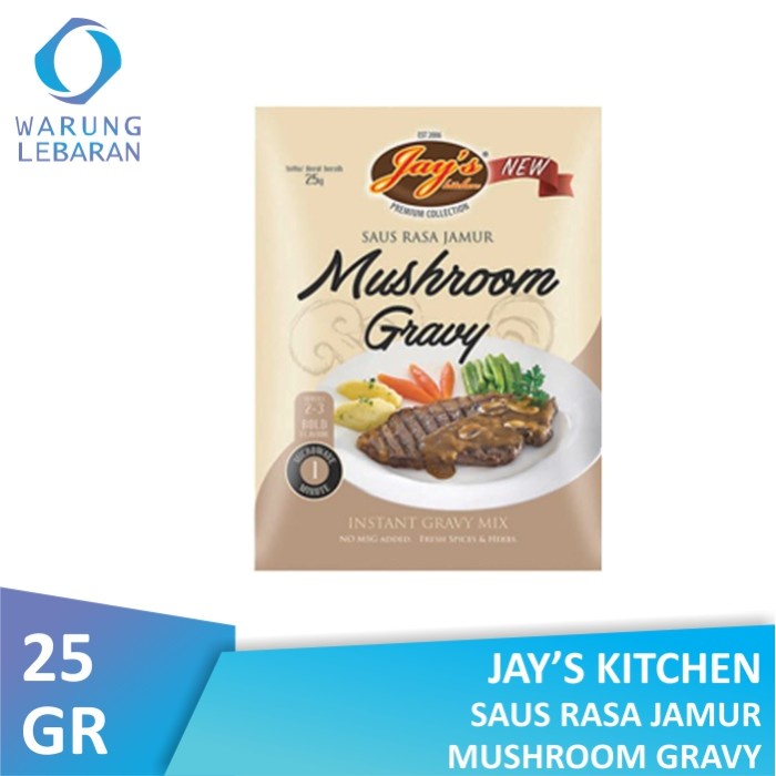 

Jay's Kitchen Mushroom Gravy 25 gr - Saus Rasa Jamur