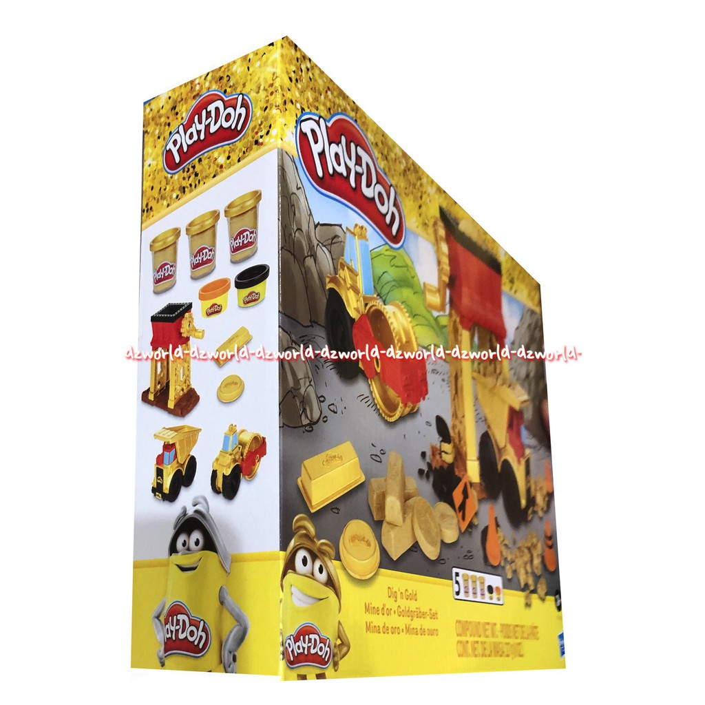 Play-Doh Dig N Gold Mainan Lilin Playdoh Tambang Emas Dengan Truck Field Truk Play doh