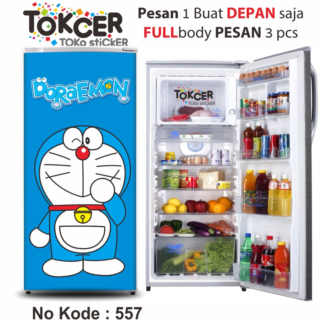 Stiker Kulkas 1 Pintu dan 2 Pintu DORAEMON