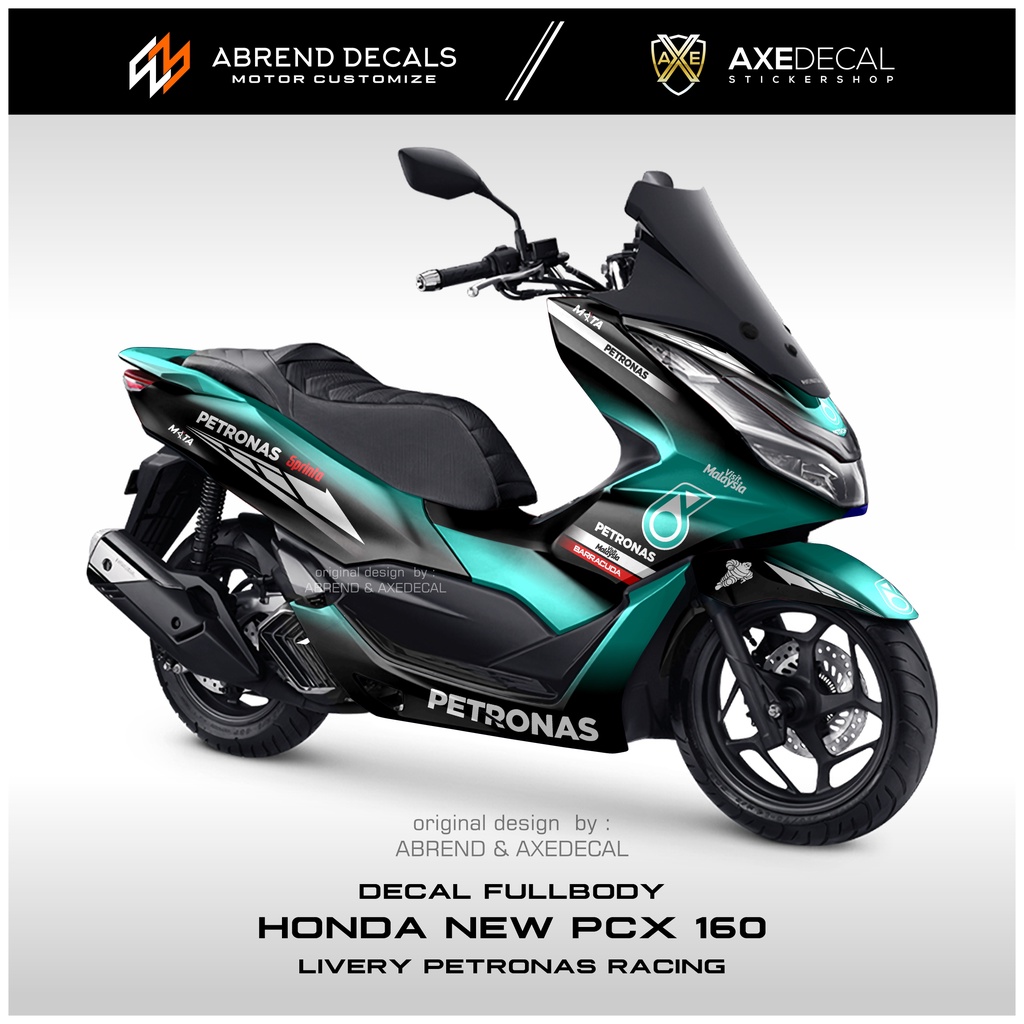 Decal Fullbody Pcx 160 New Petronas / Stiker Motor Honda Pcx 160 Baru Design Custom / Stock Decals