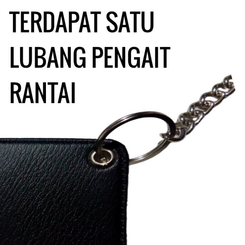 DOMPET PRIA TERBARU/DOMPET RANTAI KULIT SEMI