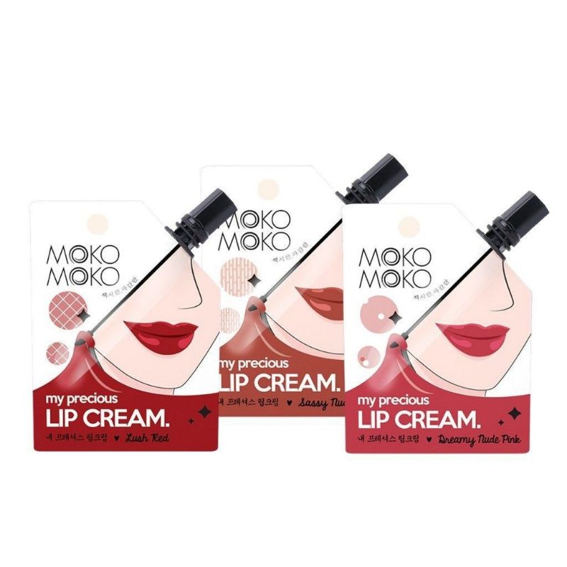 ⭐BAGUS⭐ MOKO MOKO My Precious Lipcream Matte | Lush Red Dreamy Sasy Nude | Lipcream