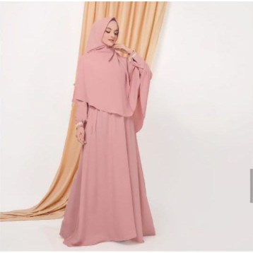 Baju gamis wanita terbaru Moscrepe dress termurah 2020 Warna Elegan Simpel Modern