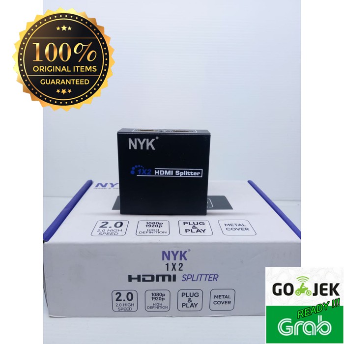 NYK HDMI Splitter 2 Port Resmi Original