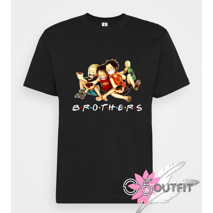 KAOS ONE PIECE BROTHERS ACE LUFFY SABO - baju one piece