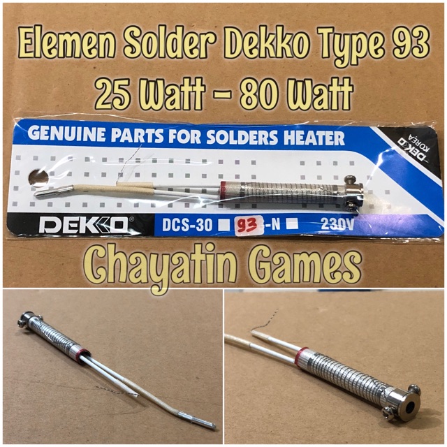 Elemen Solder Dekko Type 93 25 Watt - 80 Watt