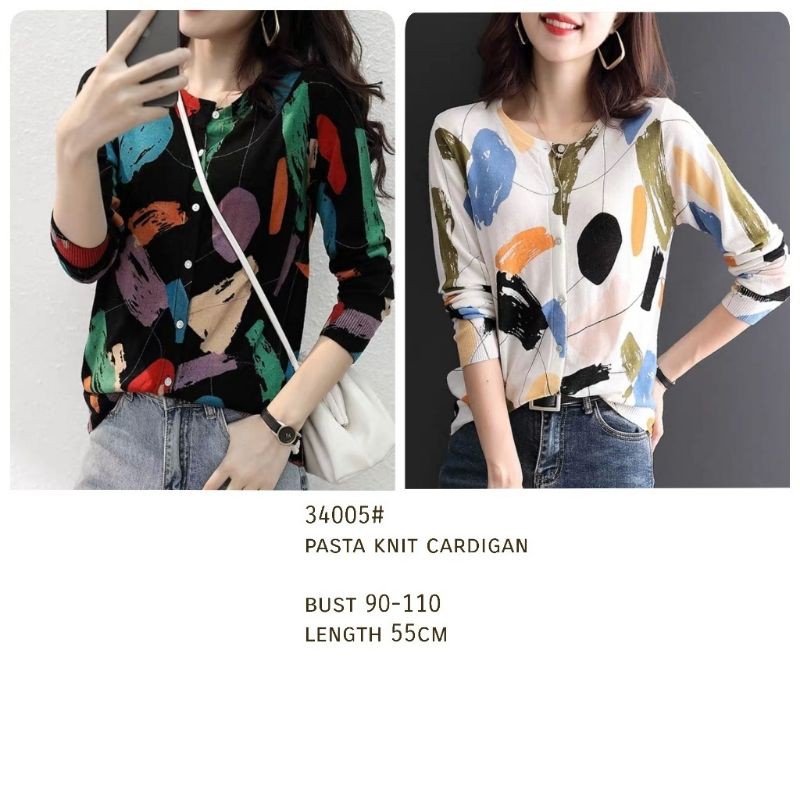 MDLV ~ BM 34005 PASTA KNIT CARDIGAN // CARDIGAN RAJUT IMPORT CEWEK // FASHION IMPORT WANITA