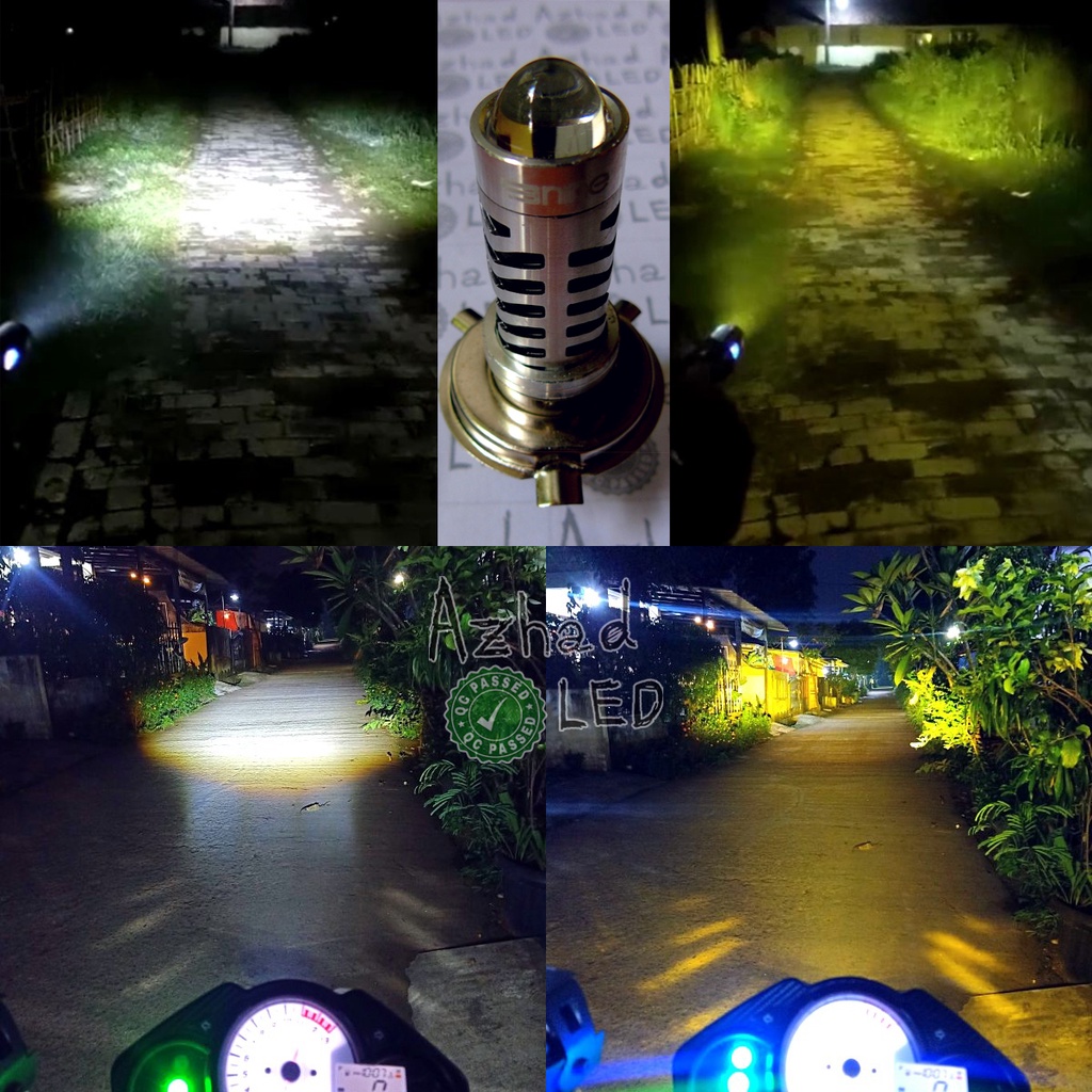 Awet Lampu Led H4 Laser Ls2 Luminos 26 Watt Acdc Mobil Motor 2 Warna Putih Kuning Hs1 Klx Vixion Cbr