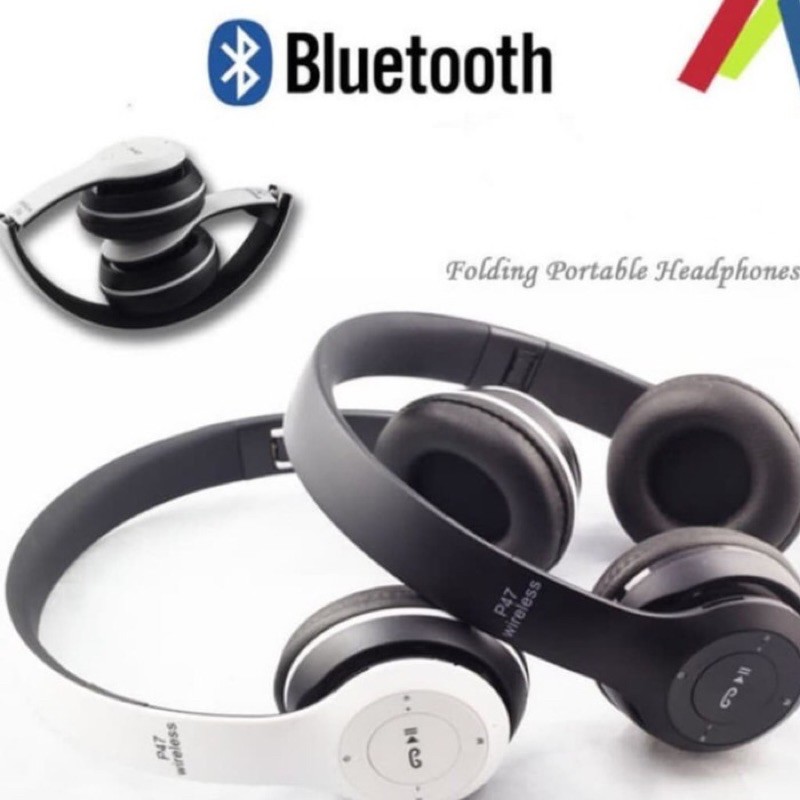 Headset  Bando Bluetooth P47 Wireless Super Bass Handsfree