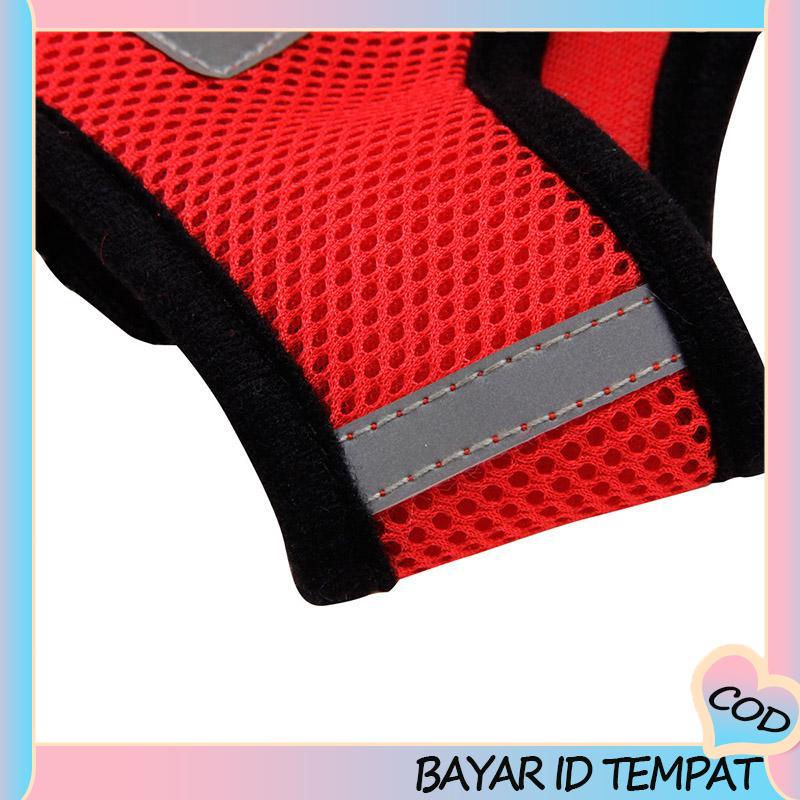 COD❤️ Pet Chest Back Leash Mesh Strip Reflektif Crossing Road Perlengkapan Hewan Peliharaan tahan aus-A.one